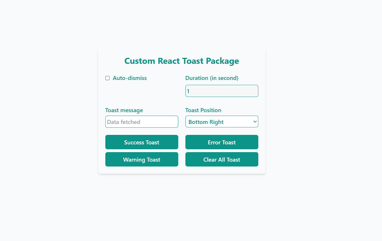 Custom-toast-package